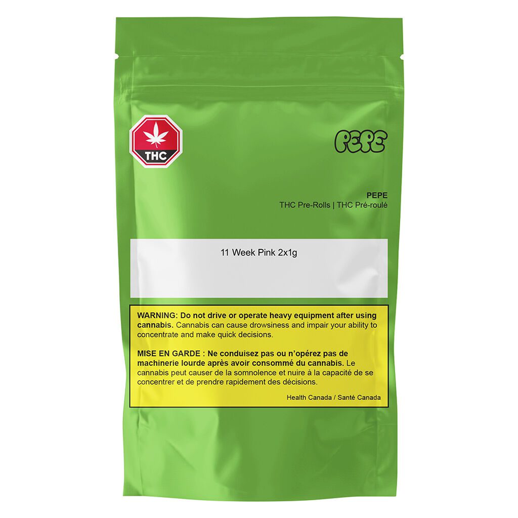 11 Week Pink Pre-Rolls 2 Pack <br>Indica <br>30.7% - Image 2