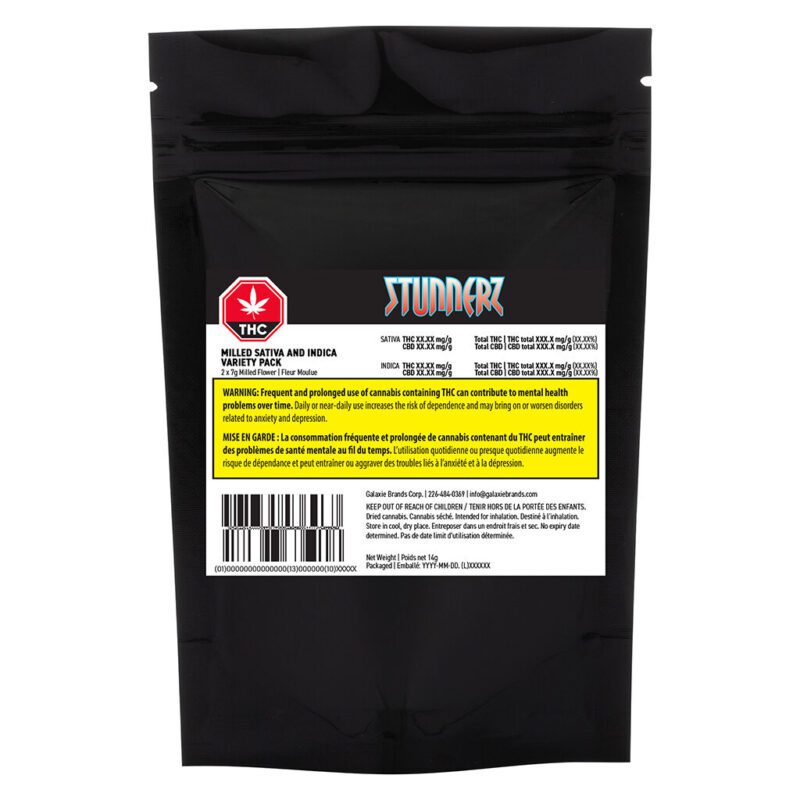 Milled Sativa and Indica Variety Pack 14g <br>Sativa27% | Indica 30% - Image 2