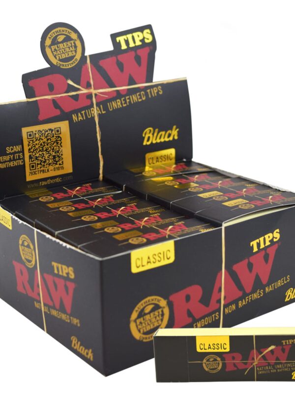 RAW Black Perforated Rolling Tips