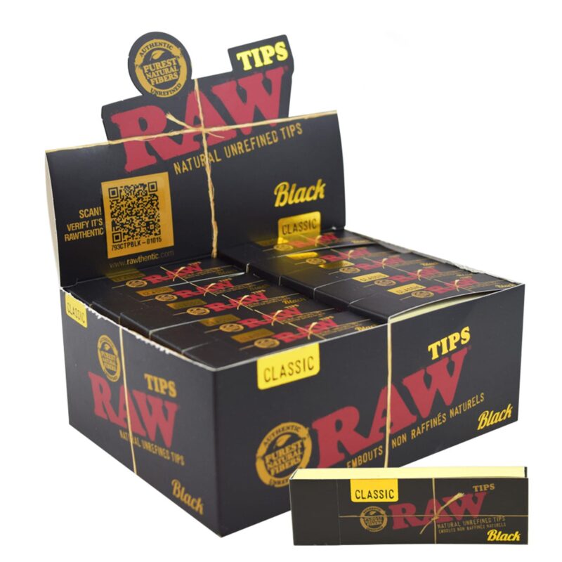 RAW Black Perforated Rolling Tips