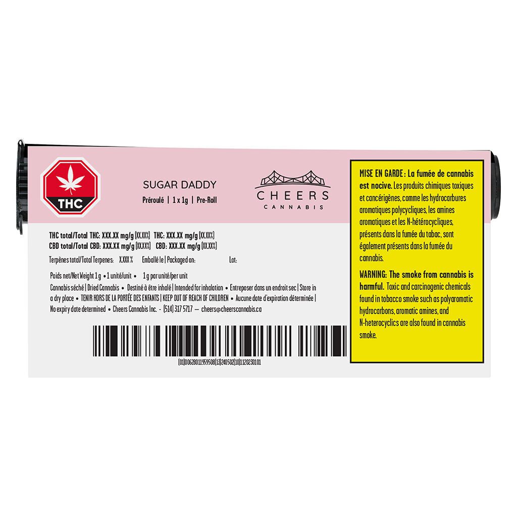 Sugar Daddy Pre-Roll - Single <br>Indica <br>29.7% | 3.28% Terps - Image 3