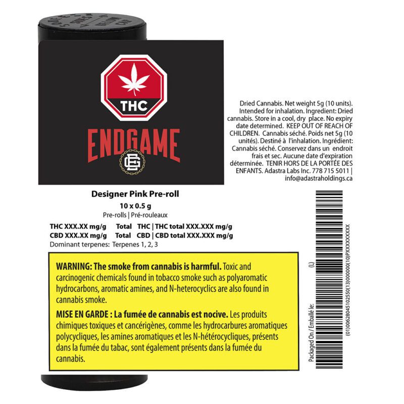 Designer Pink Pre-Rolls 10 Pack <br><Indica <br>25.0% - Image 3
