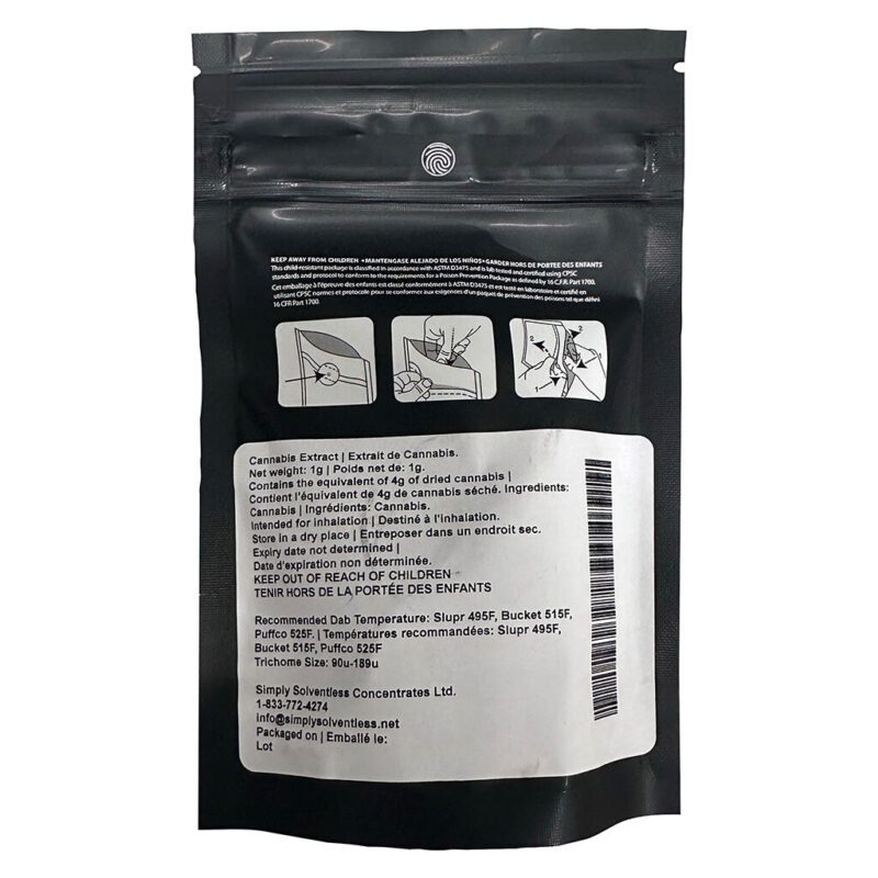 Dosi Punch - 90u Premium Cold Cure Live Rosin 1g <br>Indica <br>66.2% | 6.3% Terps - Image 3
