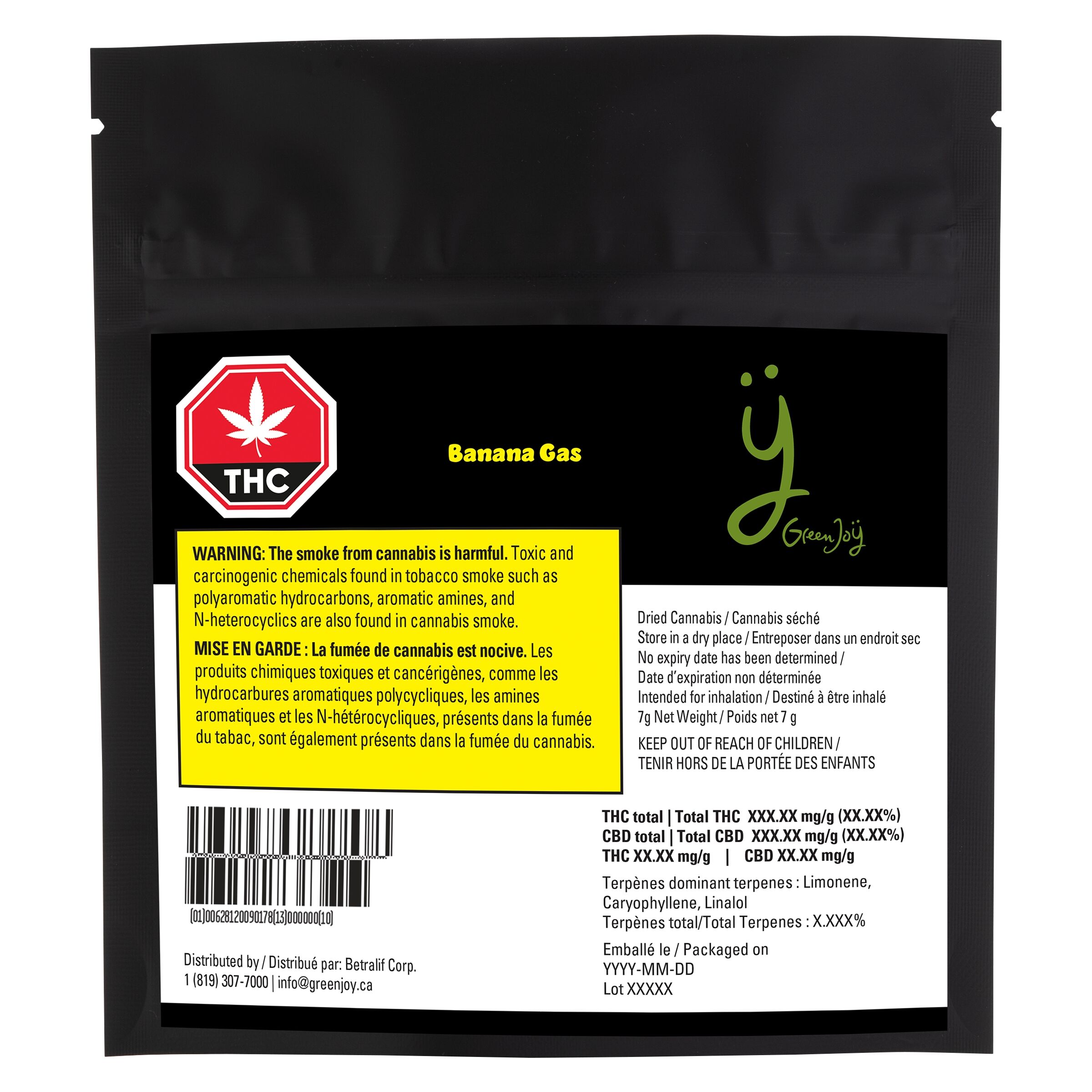 Green Joy Banana Gas 7g Montrose Cannabis
