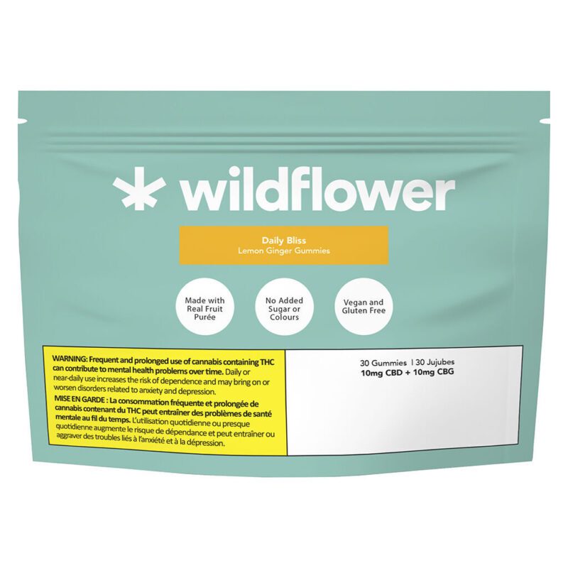 Daily Bliss Lemon Ginger CBD + CBG Soft Chews <br>30 Pack <br>CBD 10mg | CBG 10mg - Image 2
