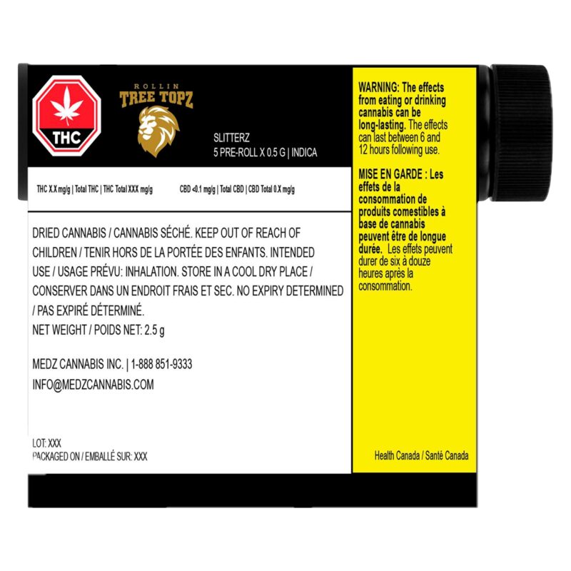 Splitterz Pre-Rolls 5 Pack <br>Indica <br>23.1% - Image 3
