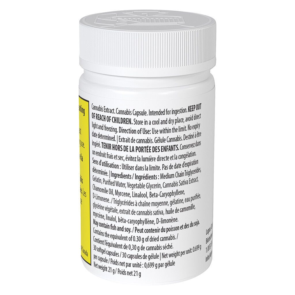 Nightly Chamomile Softgels CBN:CBD:THC:CBG + Terpenes <br>30 Caps <br>CBD 20mg | CBG 5mg | CBN 5mg | THC 2.5mg - Image 3