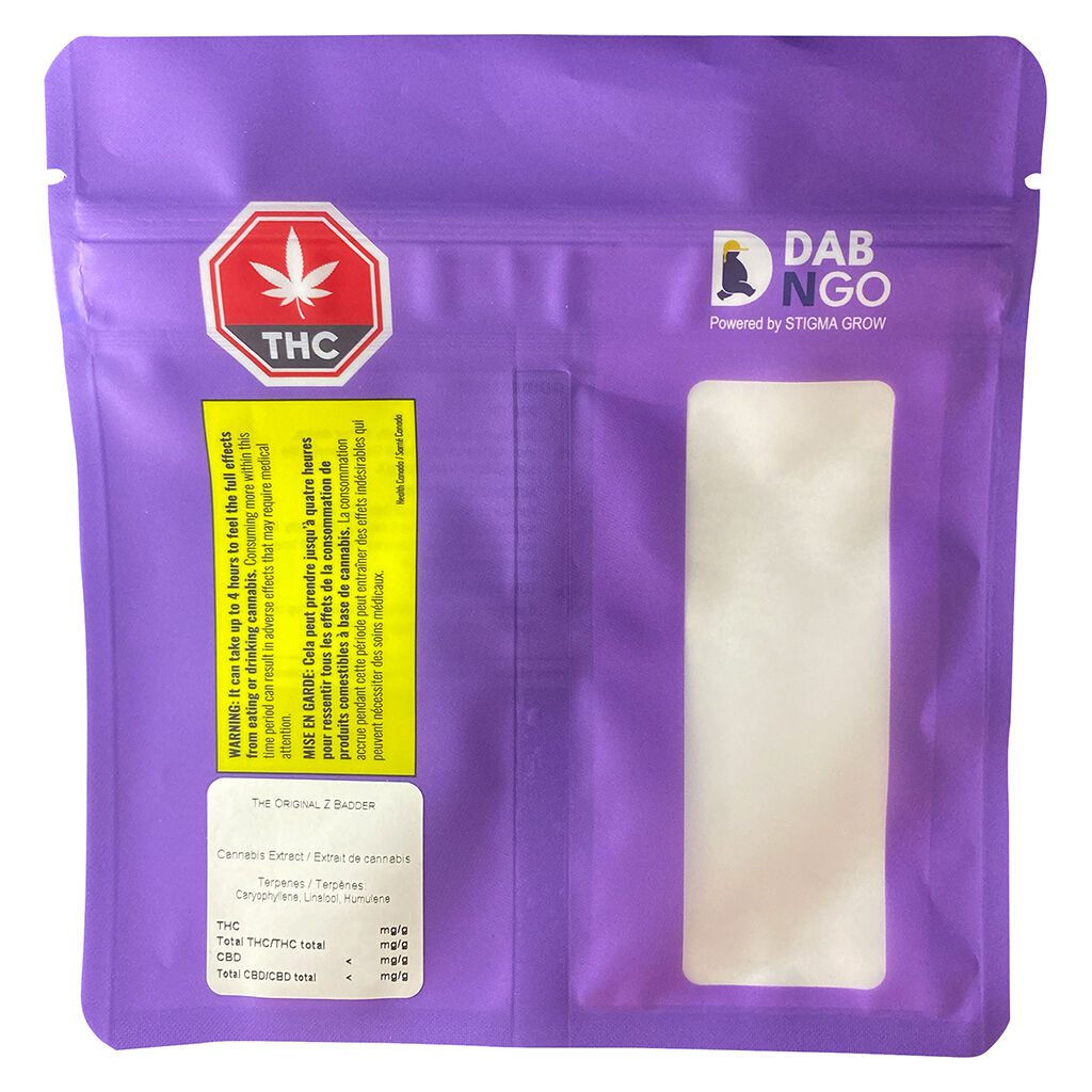 Dab N Go The Original Z Badder Disposable 0.5g <br>Indica <br>76.6% - Image 3