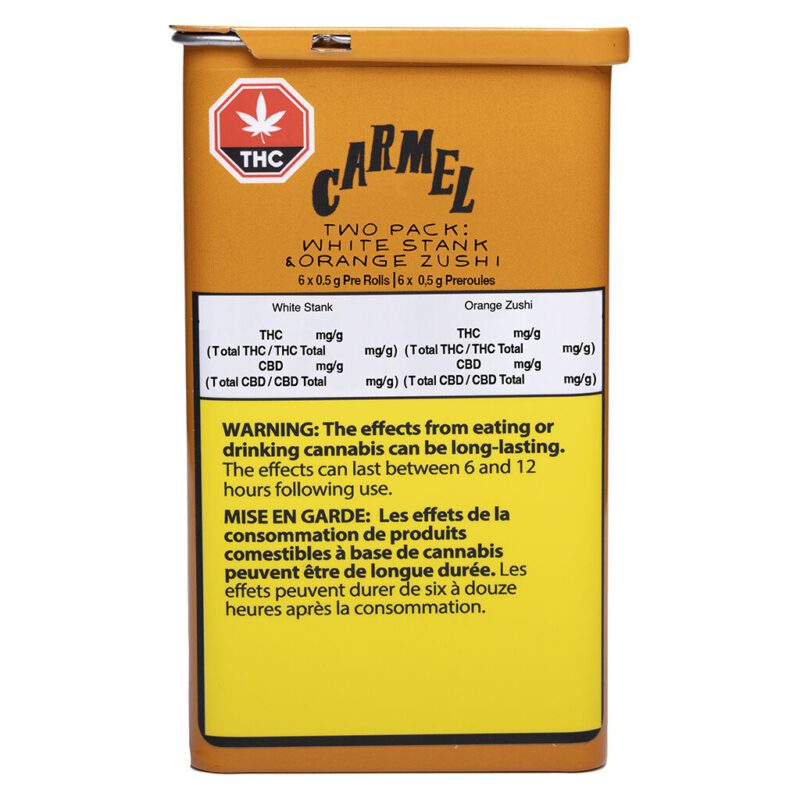 Two Pack: Orange Zushi & White Stank Pre-Rolls 6 Pack <br>Indica <br>OZ 27.6% | WS 29.1% - Image 2