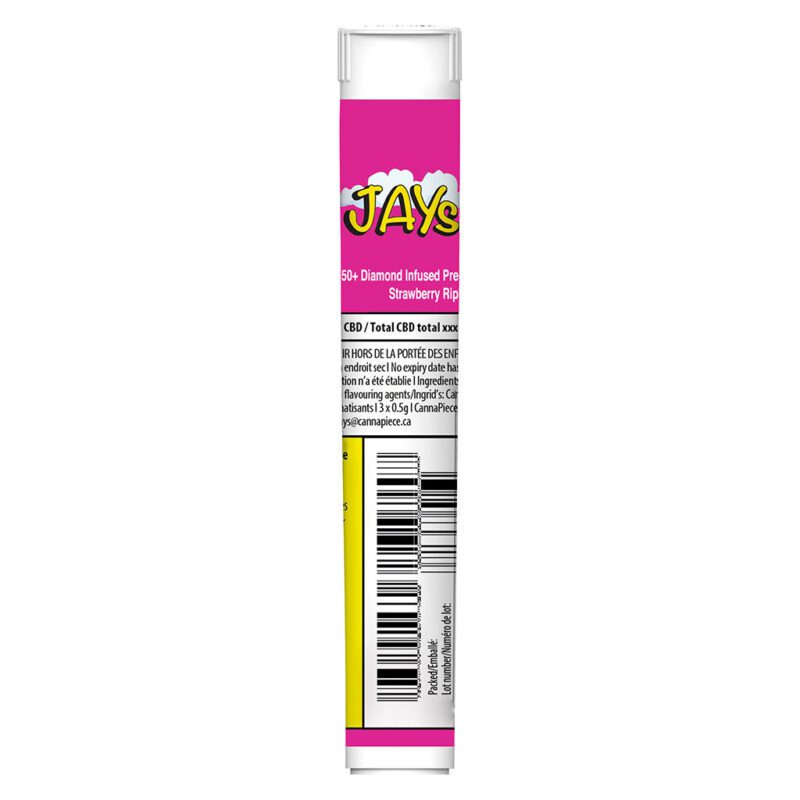 High Potency 50+ Diamond Infused Strawberry Ripple Pre-Rolls 3 Pack <br>Sativa <br>50% - Image 2