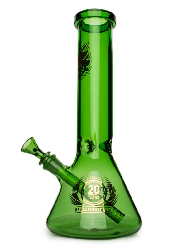 Tall Green 20th Anniversary Beaker Base Bong