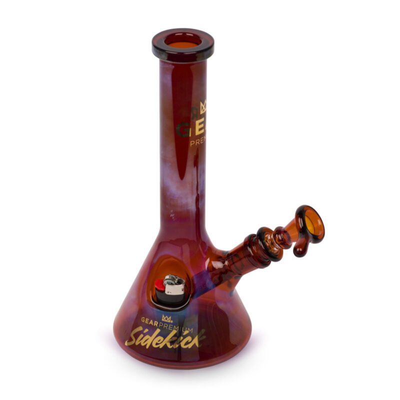 GEAR Premium 9" Tall Amber Sidekick Mini Beaker Tube Bong