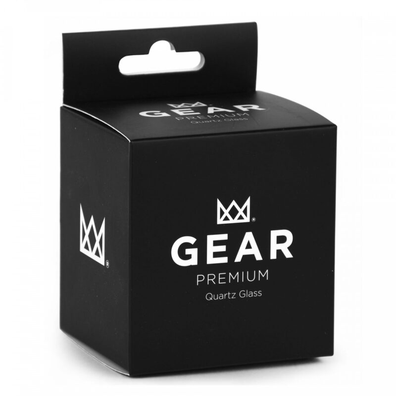 GEAR Premium Quartz 14mm Male 90 Degree Banger W/Flat Top & Opaque Bottom