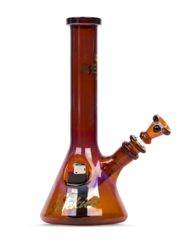 Tall Amber Sidekick Mini Beaker Tube Bong