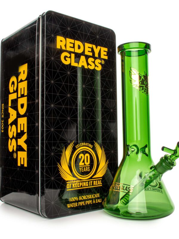 Tall Green 20th Anniversary Beaker Base Bong