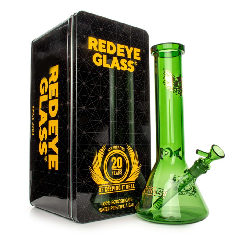 Tall Green 20th Anniversary Beaker Base Bong