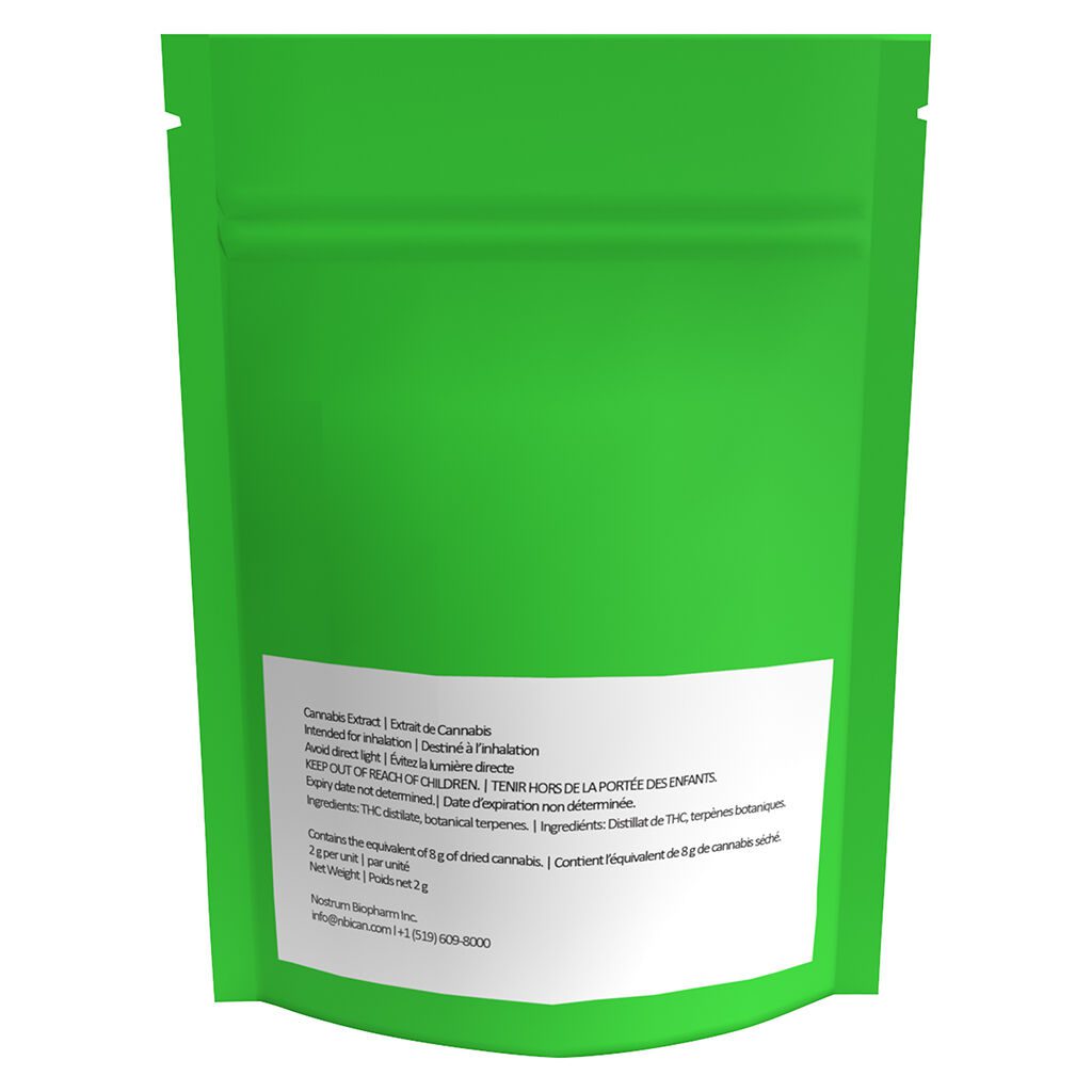 Tropical Lime Fizz Jumbo Disposable 2g <br>Indica <br>THC 49.6% | CBD 38.1% - Image 2