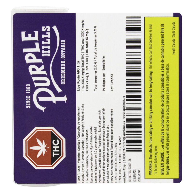 Live Rosin AIO Disposable (Wedding Pie) 0.5g <br>Indica <br>72.0% | 7.40% Terps - Image 3