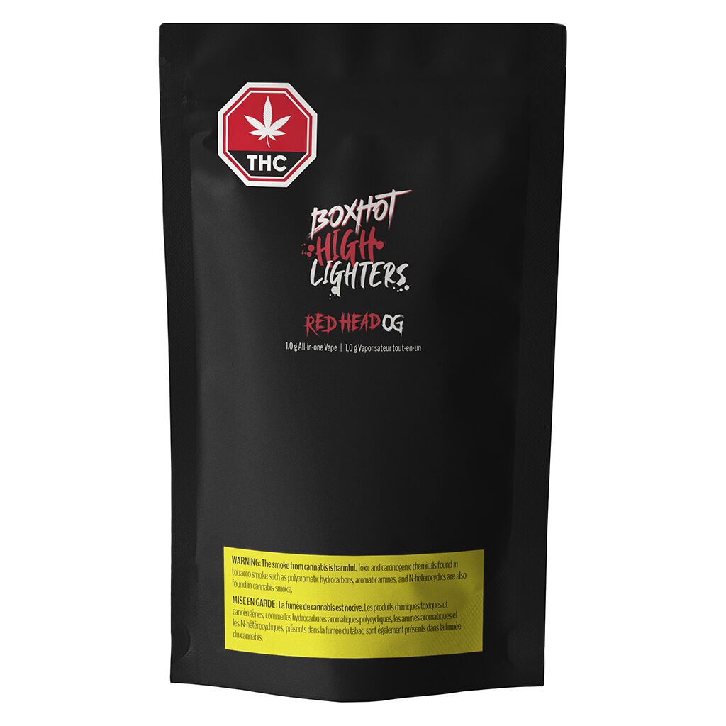 Highlighter Red Head OG AIO Disposable 1g <br>Sativa <br>92% - Image 2