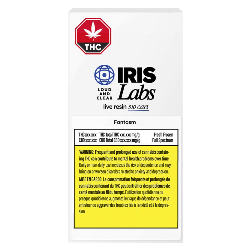 Iris Labs Fantasm Live Resin 1g 510 Montrose Cannabis