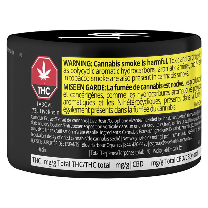 1Above 73u Live Rosin 1g Montrose Cannabis