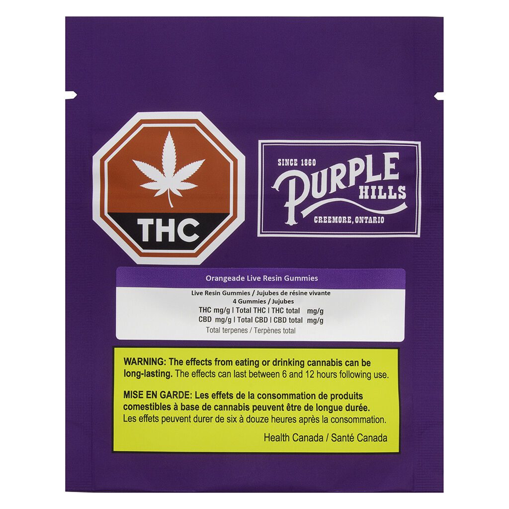 Orangeade Live Resin Soft Chews 4 Pack by Purple Hills