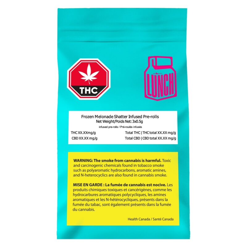 Lunch Frozen Melonade Shatter Infused Pre-Roll 3 Pack Montrose Cannabis