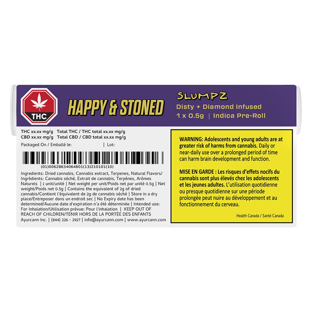 Happy and Stoned SLUMPZ Disty+Diamonds Infused Single Montrose Cannabis