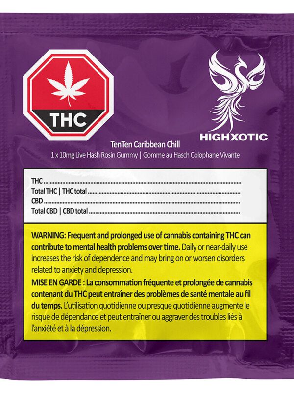 HighXotic TenTen Caribbean Chill Live Rosin Soft Chew 10mg Montrose Cannabis