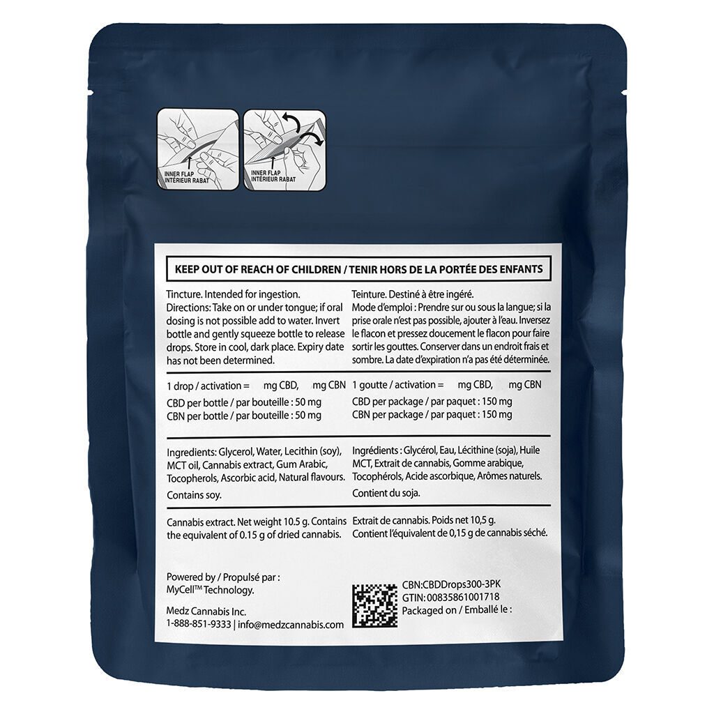 CBN:CBD Drops <br>300mg <br>9ml - Image 3
