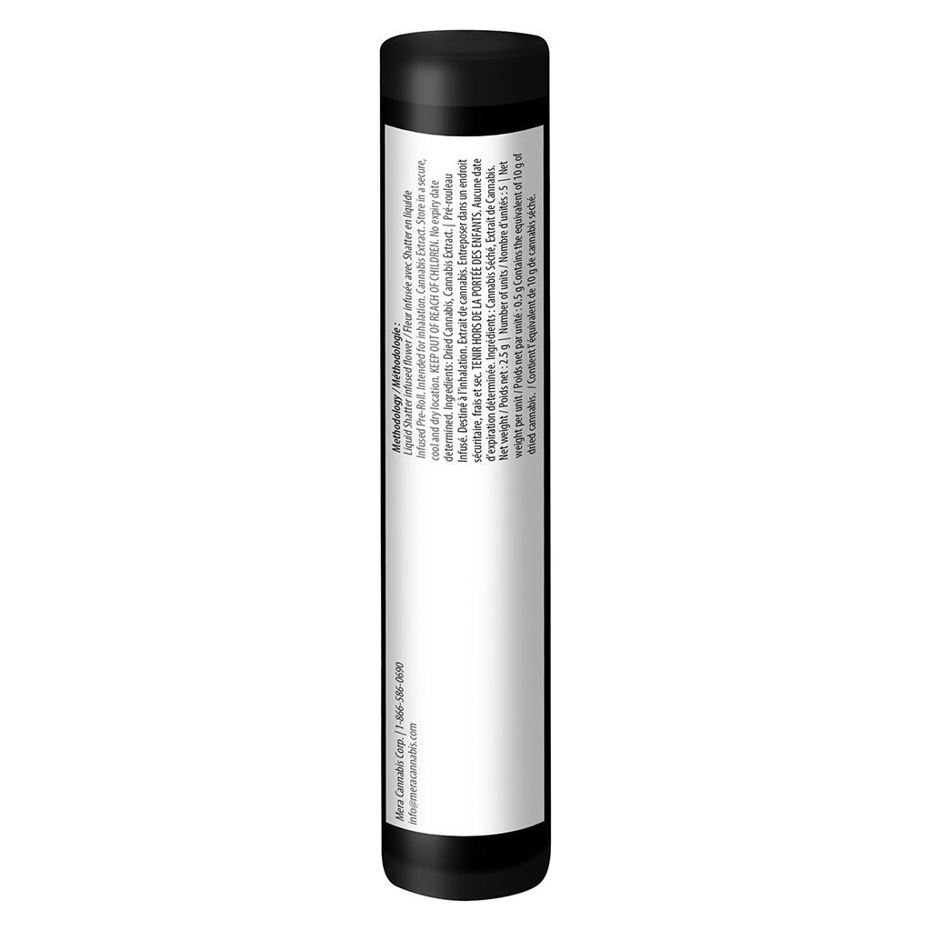 Granddaddy Purple Shatter Infused Pre-Roll 5 Pack <br>Indica <br>40% - Image 3