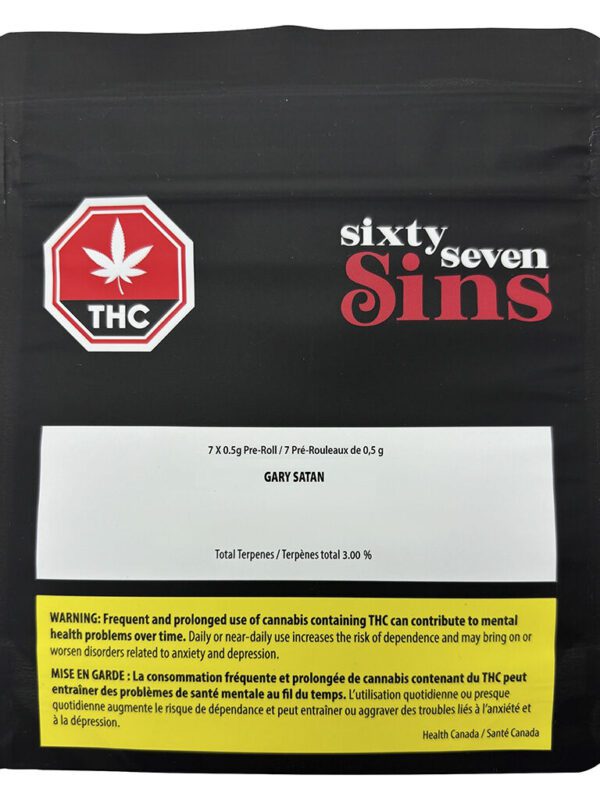 Sixty seven sins gary satan pre rolls 7 pack montrose cannabis