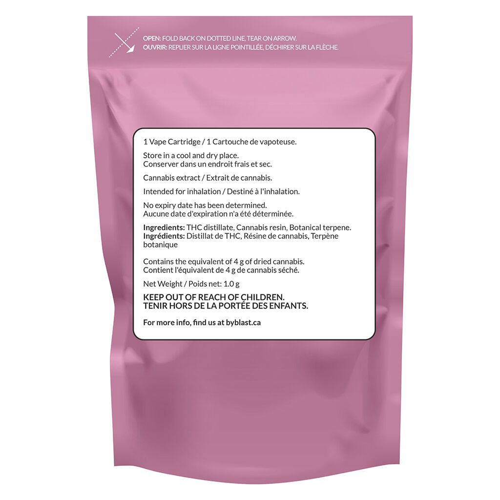 Blast Cosmic Cotton Candy Resin Infused 510 Montrose Cannabis
