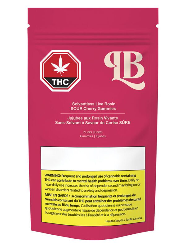 Solventless Live Rosin Sour Cherry Soft Chews 2 Pack