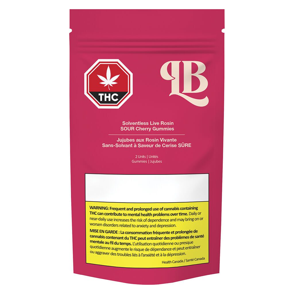 Solventless Live Rosin Sour Cherry Soft Chews 2 Pack