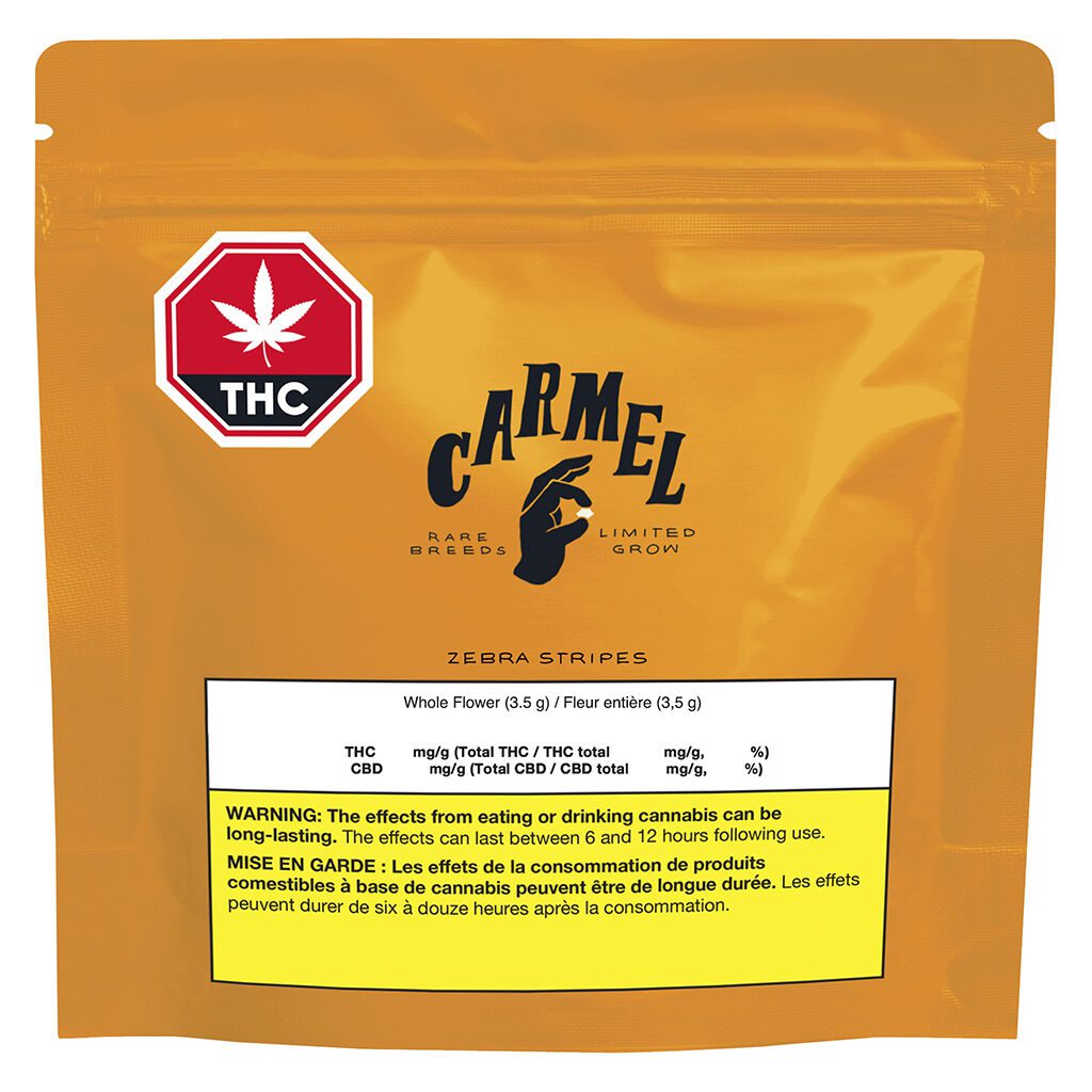 carmel zebra stripes 3.5g montrose cannabis