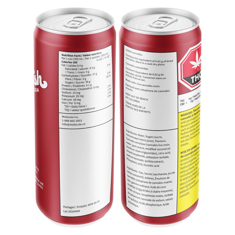 Cherry D Live Rosin Cola <br>Indica <br>355ml <br>10mg - Image 2