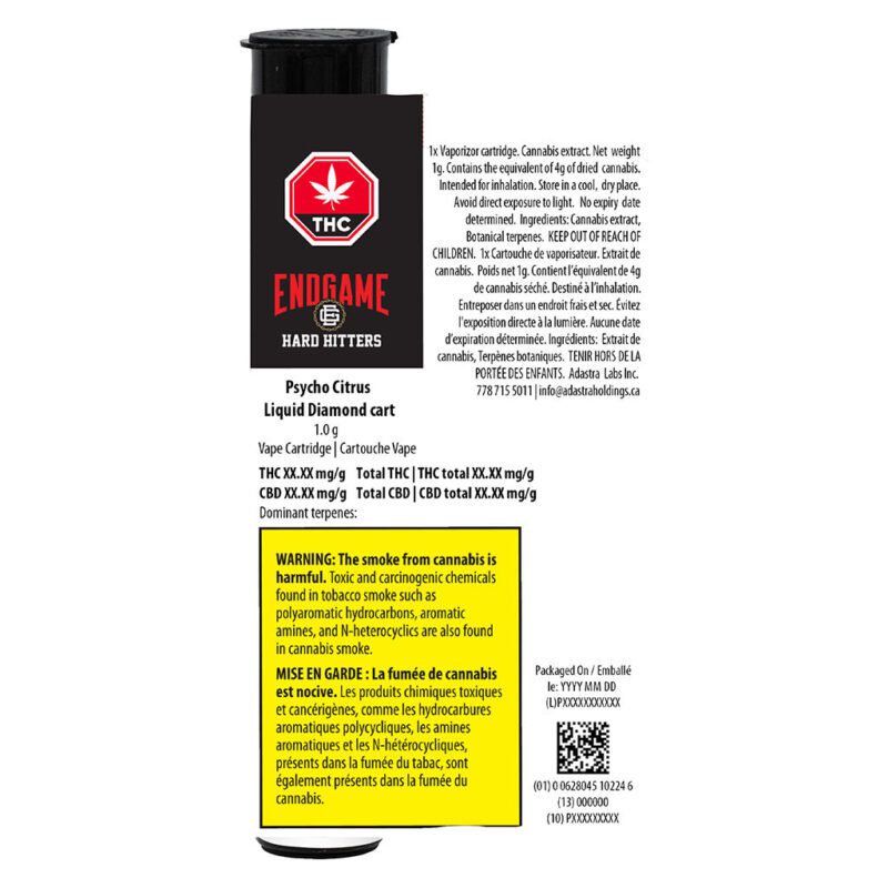 Hard Hitters Psycho Citrus Liquid Diamond 510 1g