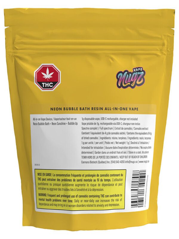 Neon Bubble Bath Resin 1g Disposable Vape