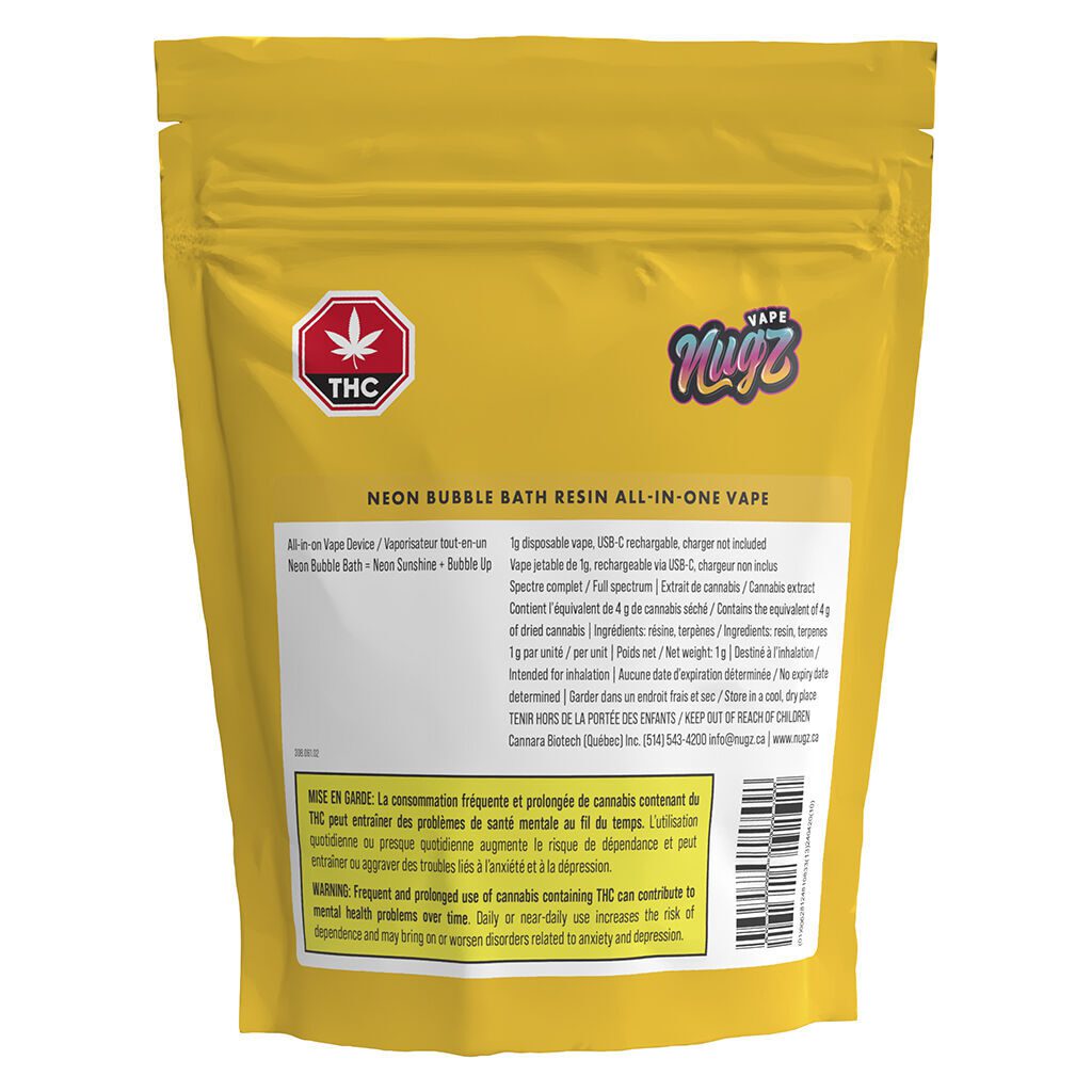 Neon Bubble Bath Resin 1g Disposable Vape