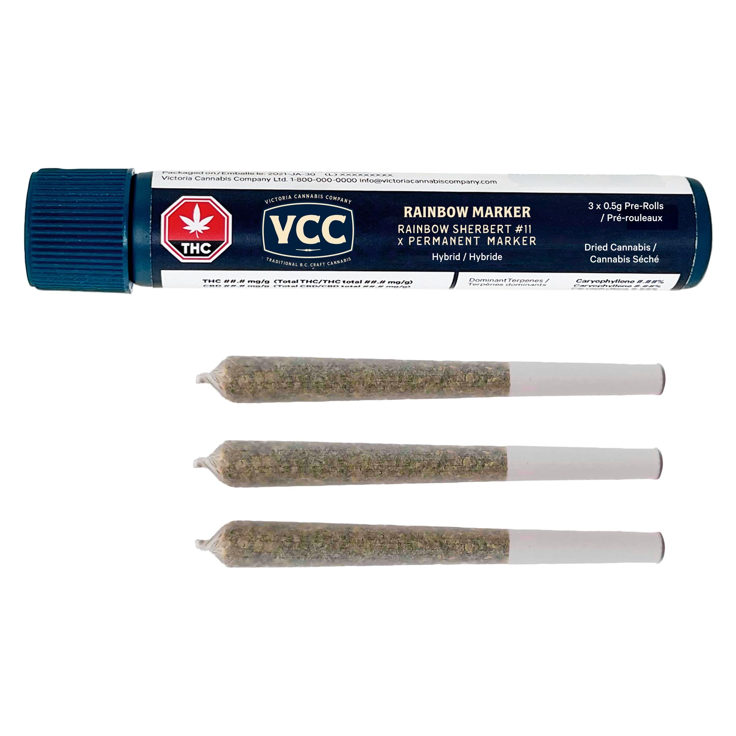 Rainbow Marker Pre-Rolls 3 Pack