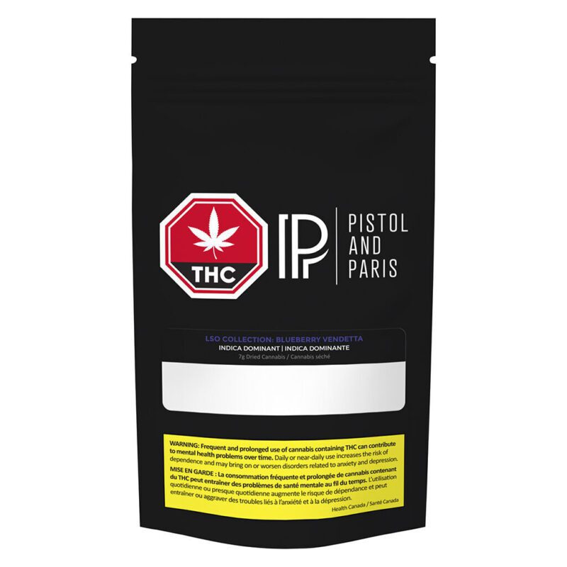LSO Collection: Blueberry Vendetta 7g indica Pistol and Paris