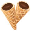 Caramel Chocolate Live Rosin Waffle Cones 2 Pack