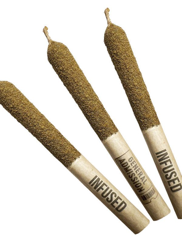 Blue Razz Distillate Infused Pre-Rolls 3 Pack by General Admission