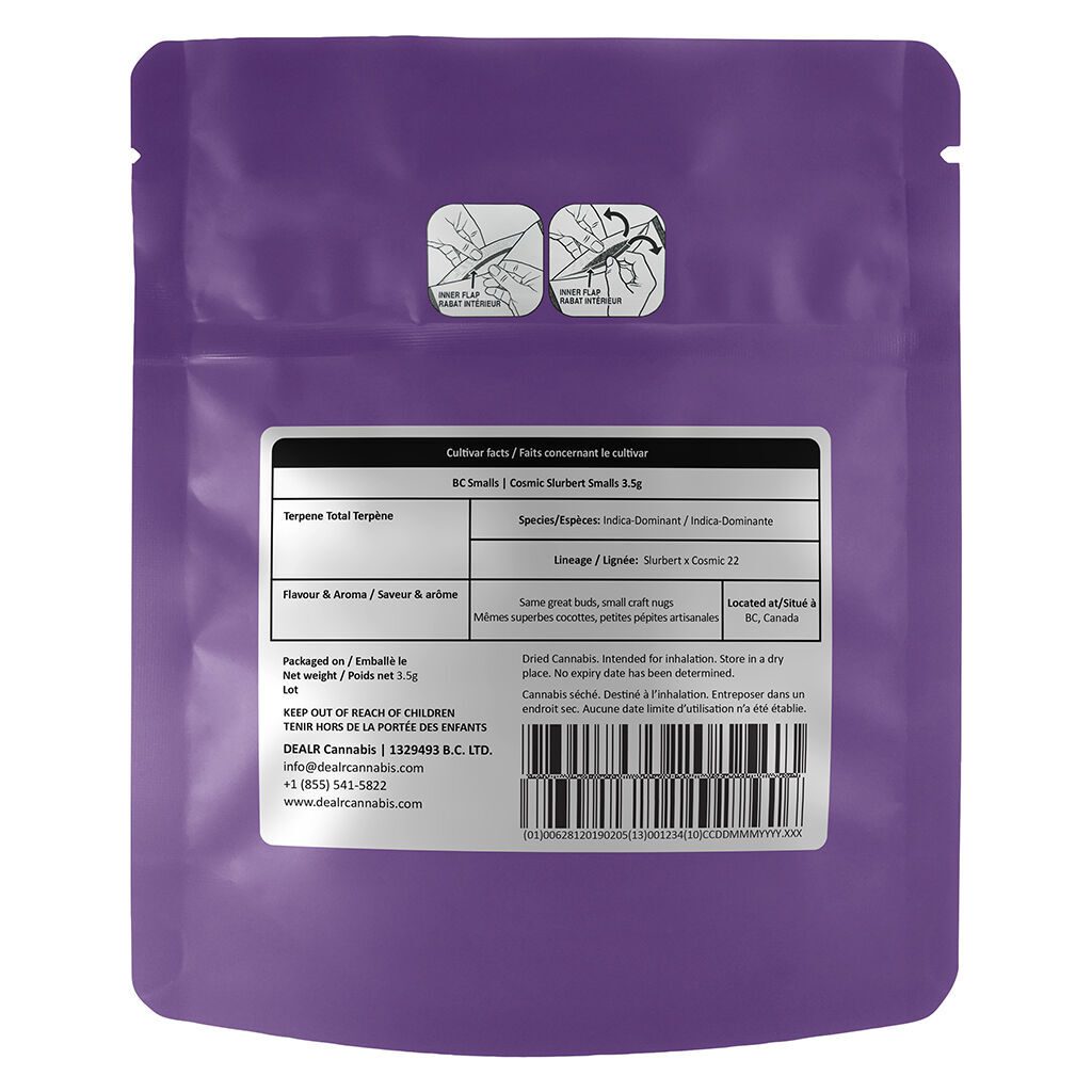 Cosmic Slurbert Smalls 3.5g <br>Indica <br>28.3% | 2.47% Terps - Image 3