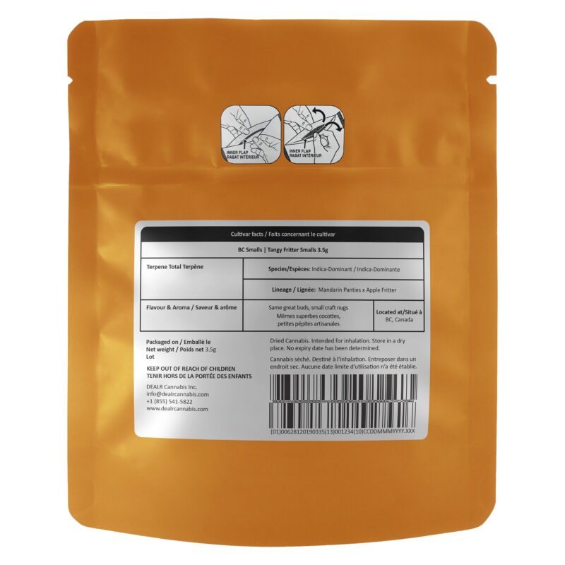 Tangy Fritter Smalls 3.5g <br>Hybrid <br>30.8% | 2.20% Terps - Image 3