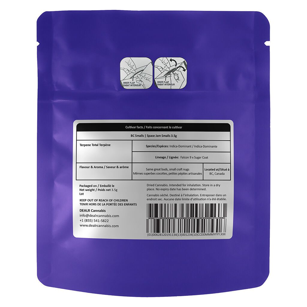 Space Jam Smalls 3.5g <br>Indica <br>30.2% | 2.64% Terps - Image 3