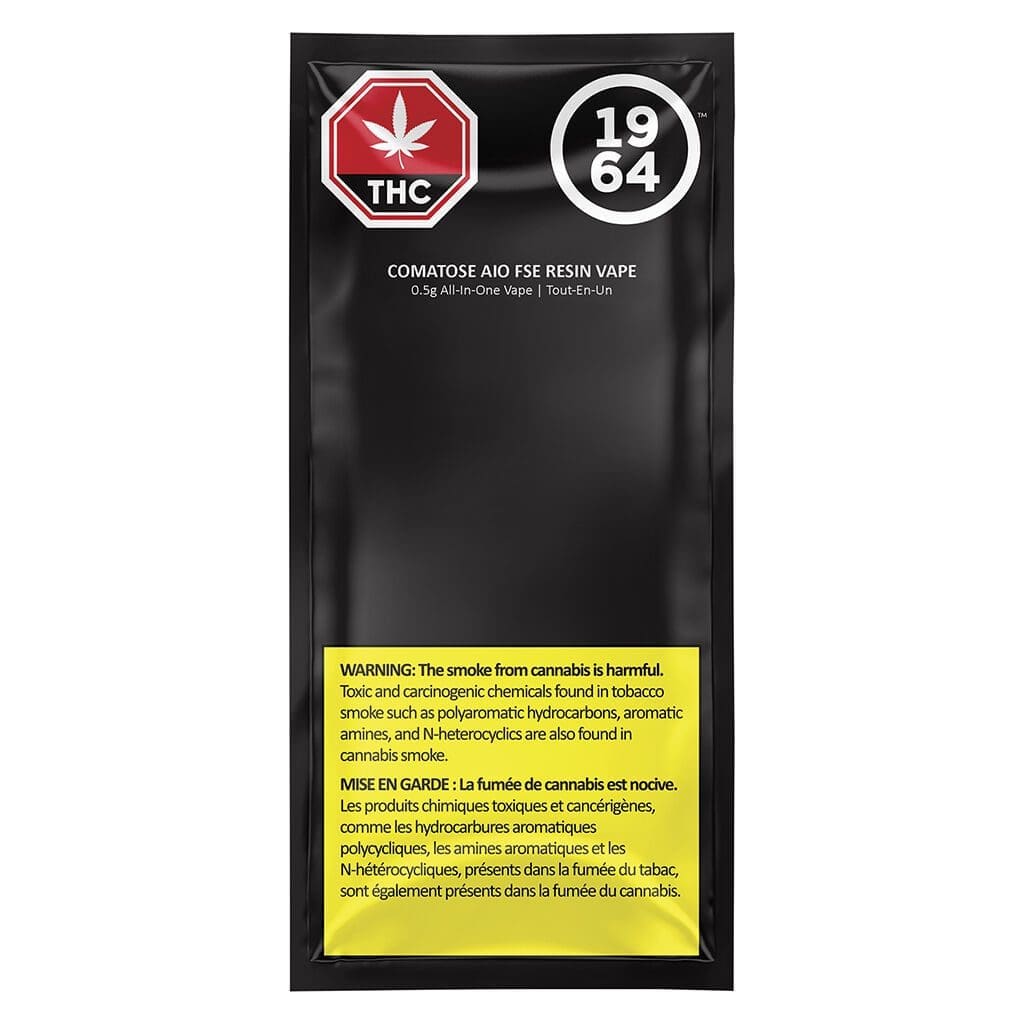 Comatose FSE Resin 0.5g AIO <br>Indica <br>75.6% | 4.59% Terps - Image 2