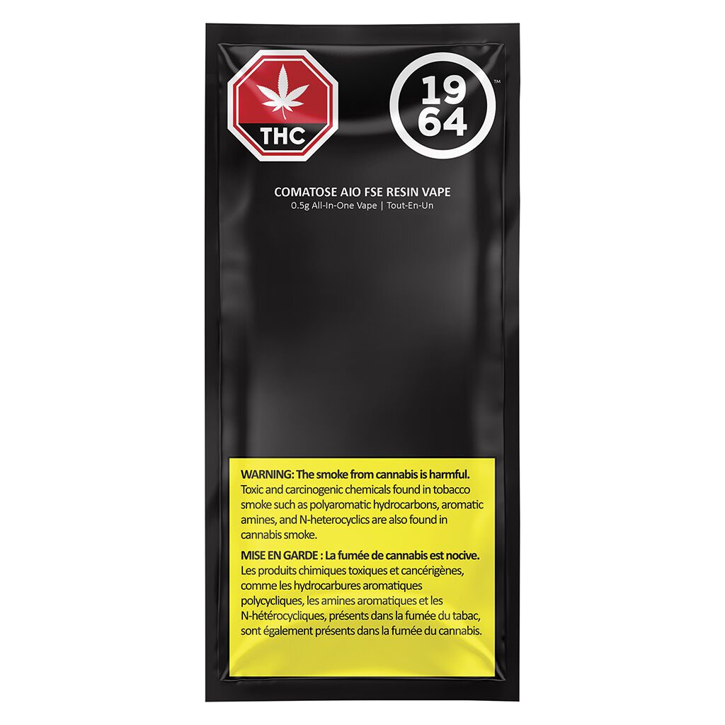 Comatose FSE Resin 0.5g AIO <br>Indica <br>75.6% | 4.59% Terps - Image 2