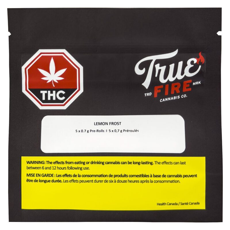 Lemon Frost Pre-Rolls 5 Pack <br>Sativa <br>30.5% - Image 2